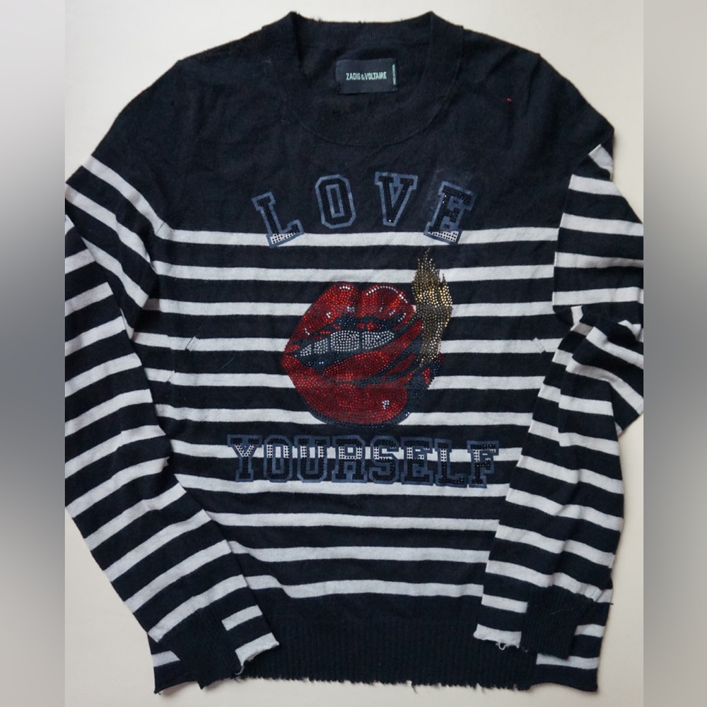 Zadig & Voltaire Love Yourself Cashmere Knit NWT Sweater - Size Medium